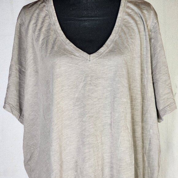 Universal Thread Goods Co. Galvanized Gray Cotton Fitted V Neck SS T-Shirt Sz 3X - Picture 6 of 16